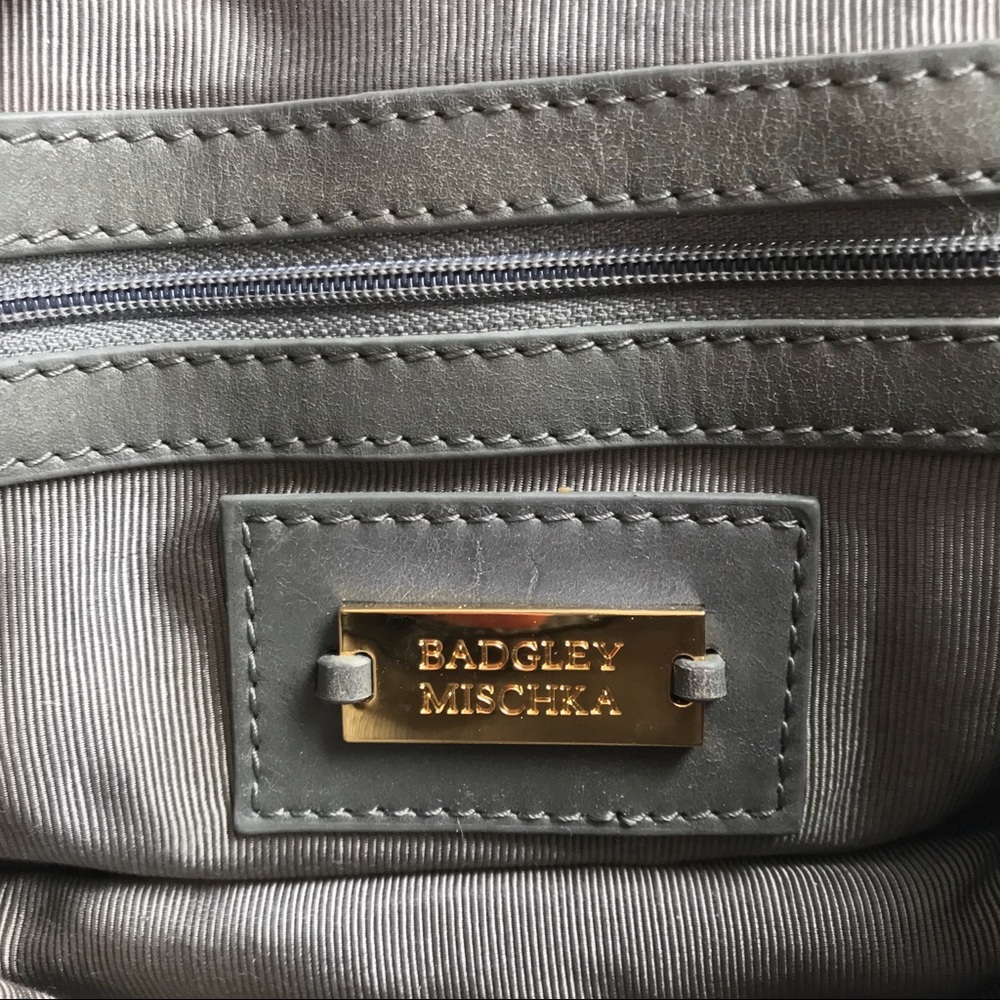 Badgley Mischka Taupe Gray Crossbody Bag - Picture 5 of 8